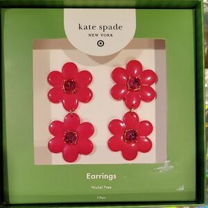 Kate Spade Red Flower Earrings